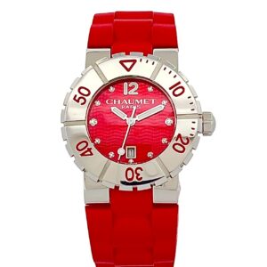 ショーメ CHAUMET 100M/333FT クラスワン レッド 11ポイントダイヤ