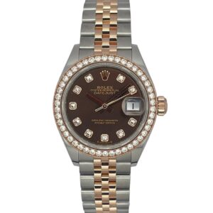 ROLEX　デイトジャスト28 チョコ10Pダイヤ 279381RBR