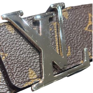 LOUIS VUITTON サンチュール・LV イニシャル　モノグラム・キャンバス　ブラウン 80/32 M9821