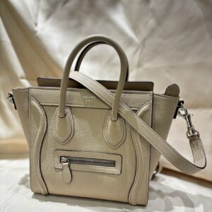 CELINE マイクロ ラゲージ カーフ エトゥープ 189243DRU