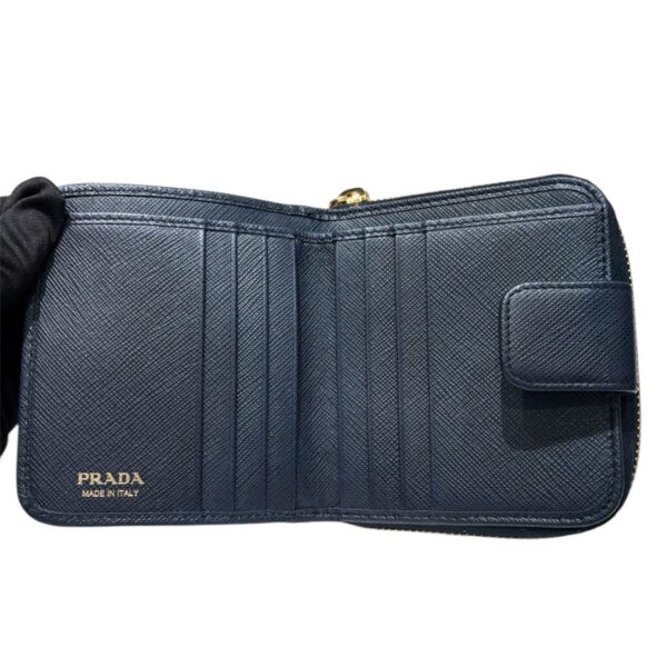 PRADA 1ML522 サフィアーノ レザーコンパクト Baltico - 画像 (8)