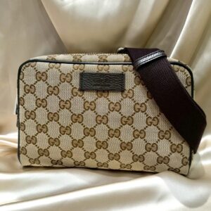 グッチ GUCCI GGキャンバスバムバッグ 449174 ブラウン