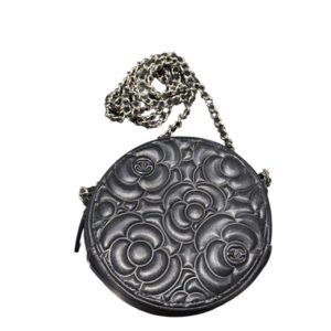 シャネル　CHANEL　カメリアラウンドミニ　チェーンポシェット