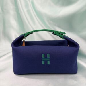 Hermès エルメス H104222M ブリット ア ブラックPM マリンコットン  ブルー×グリーン
