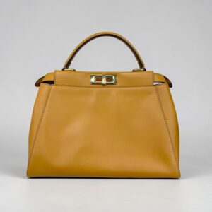 FENDI フェンディ 8BN226 ピーカブー キャメル×ゴールド