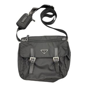 プラダ PRADA ナイロンショルダーバッグ ポーチ付き 1BD953 ブラック