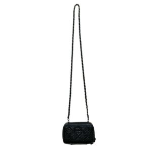シャネル CHANEL ソーブラック スタッズ ミニチェーンウォレット ブラック　