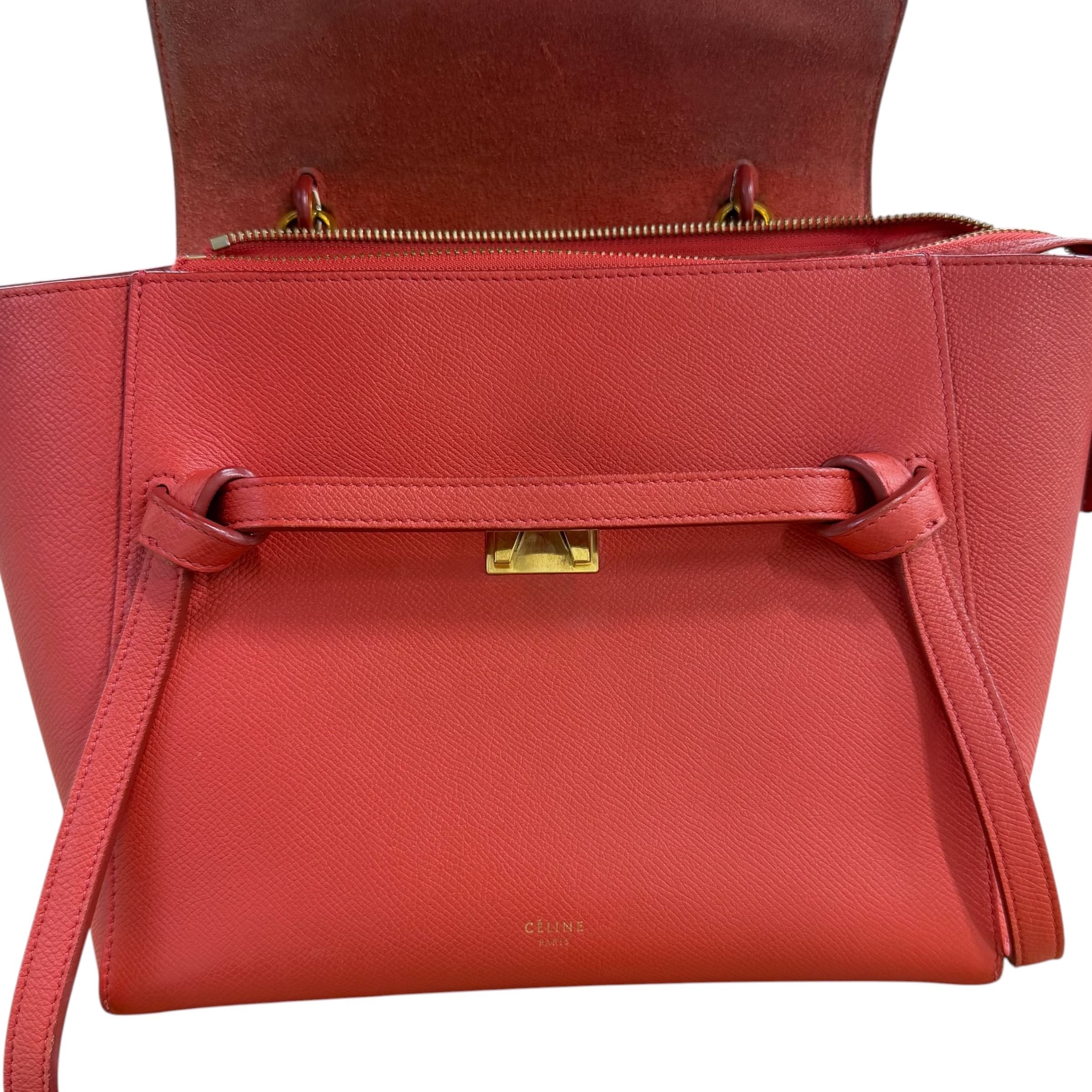 CELINE セリーヌ 189153ZVA マイクロ ベルトバッグ2WAYバッグ レッド - 画像 (8)