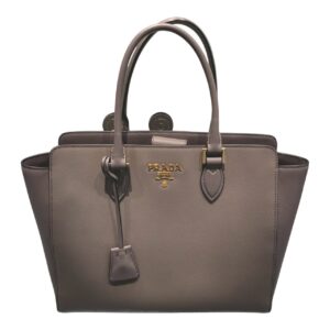 プラダ PRADA 1BA189 ガレリアトライアングルロゴ ミディアムバッグ カメオ