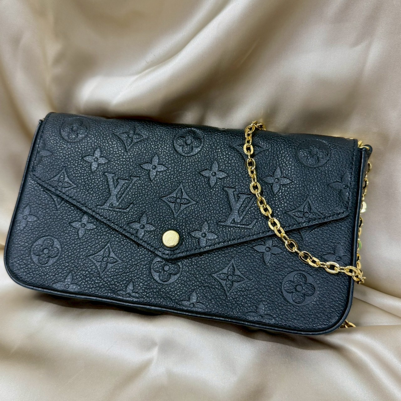 LOUIS VUITTON ルイヴィトン M82477 ポシェットフェリシー モノグラムアンプラント ノワール