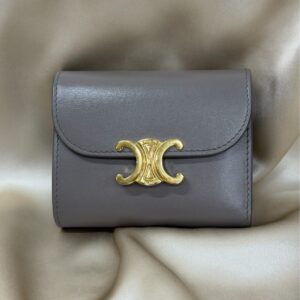 CELINE セリーヌ トリンオフ スモール フラップ ウォレット グレー