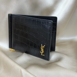 SAINT LAURENT サンローラン 607738 ビルクリップ ウォレット  ブラック