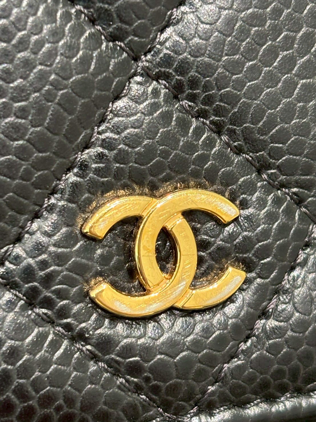 シャネル CHANEL AP0250 マトラッセチェーンウォレット 29番台(2019年頃) ブラック×ゴールド金具 - 画像 (15)