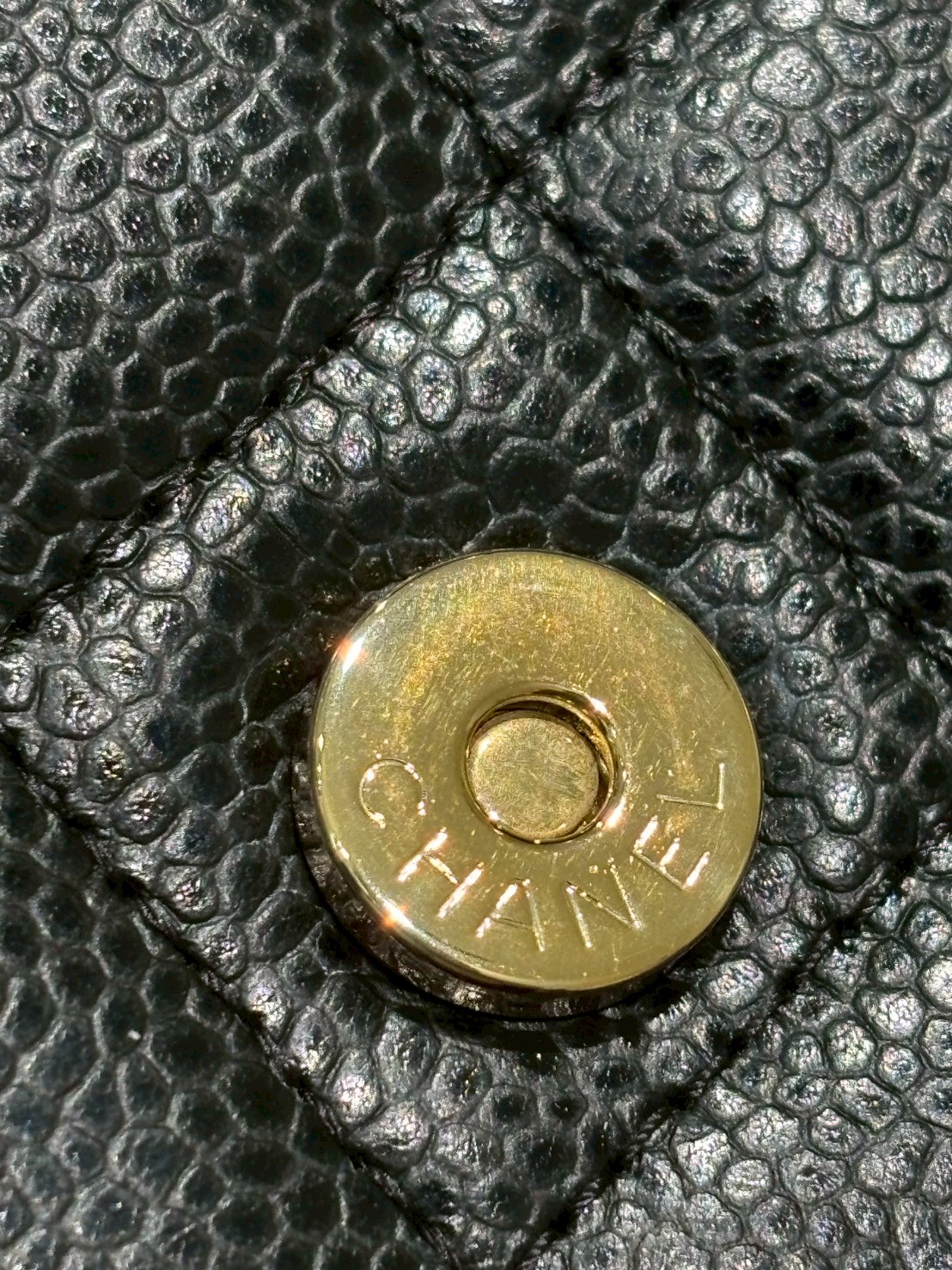 シャネル CHANEL AP0250 マトラッセチェーンウォレット 29番台(2019年頃) ブラック×ゴールド金具 - 画像 (13)