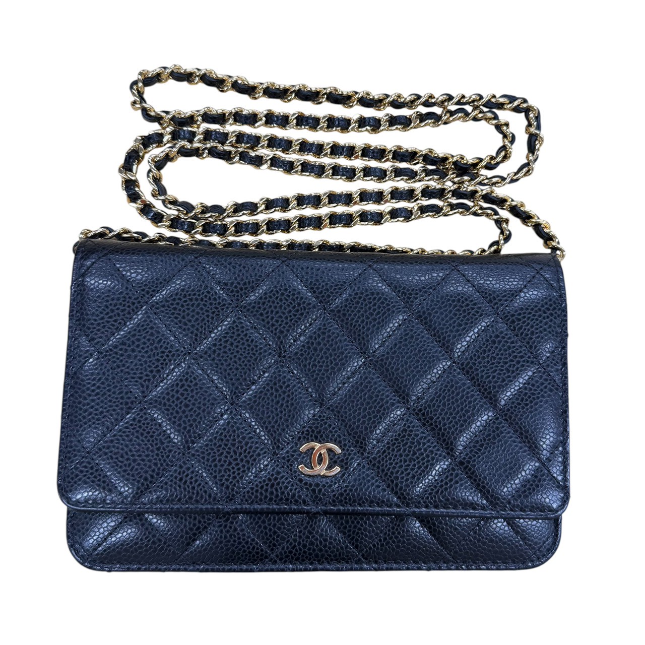 シャネル CHANEL AP0250 マトラッセチェーンウォレット 29番台(2019年頃) ブラック×ゴールド金具 - 画像 (2)