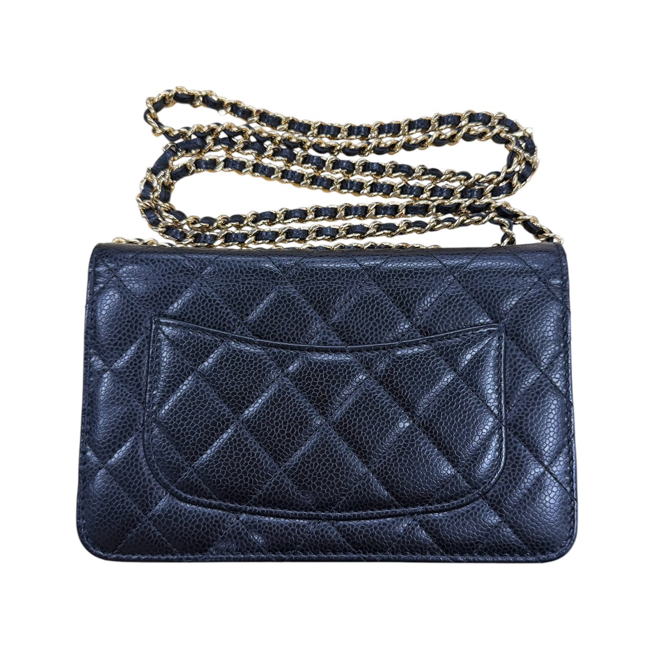 シャネル CHANEL AP0250 マトラッセチェーンウォレット 29番台(2019年頃) ブラック×ゴールド金具 - 画像 (3)