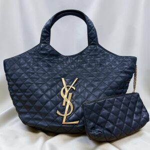 SAINT LAURENT サンローラン 698651 イカールマキシ ショッピングバッグ ブラック