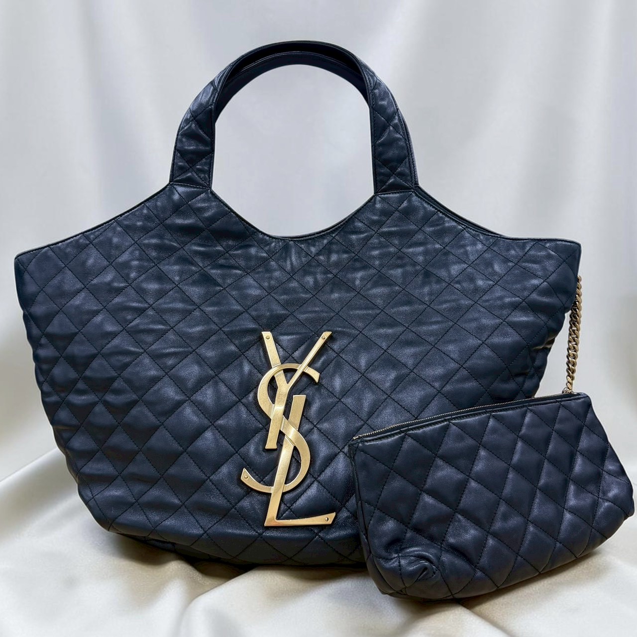 SAINT LAURENT サンローラン 698651 イカールマキシ ショッピングバッグ ブラック