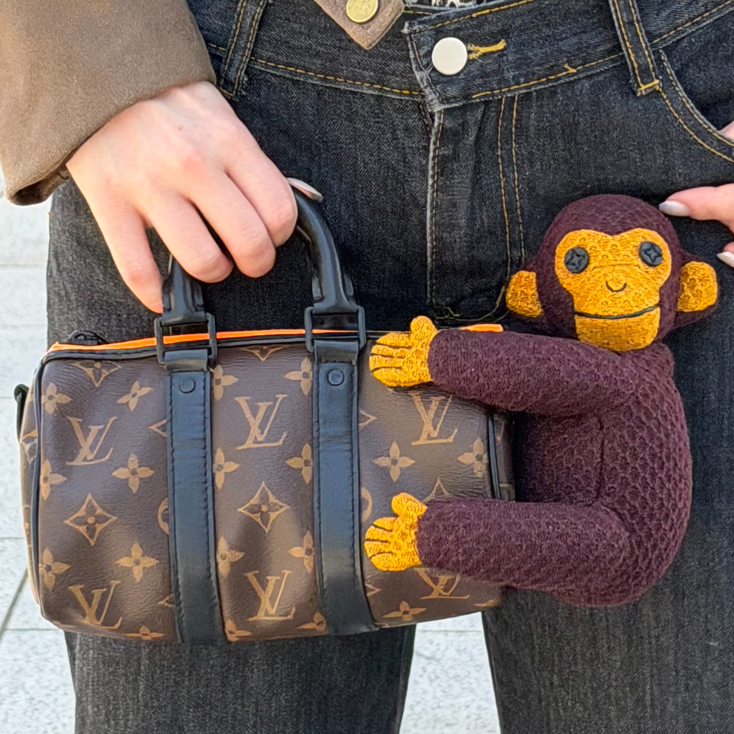 LOUIS VUITTON ルイヴィトン M80118 キーポルXS LVフレンド モンキー モノグラム