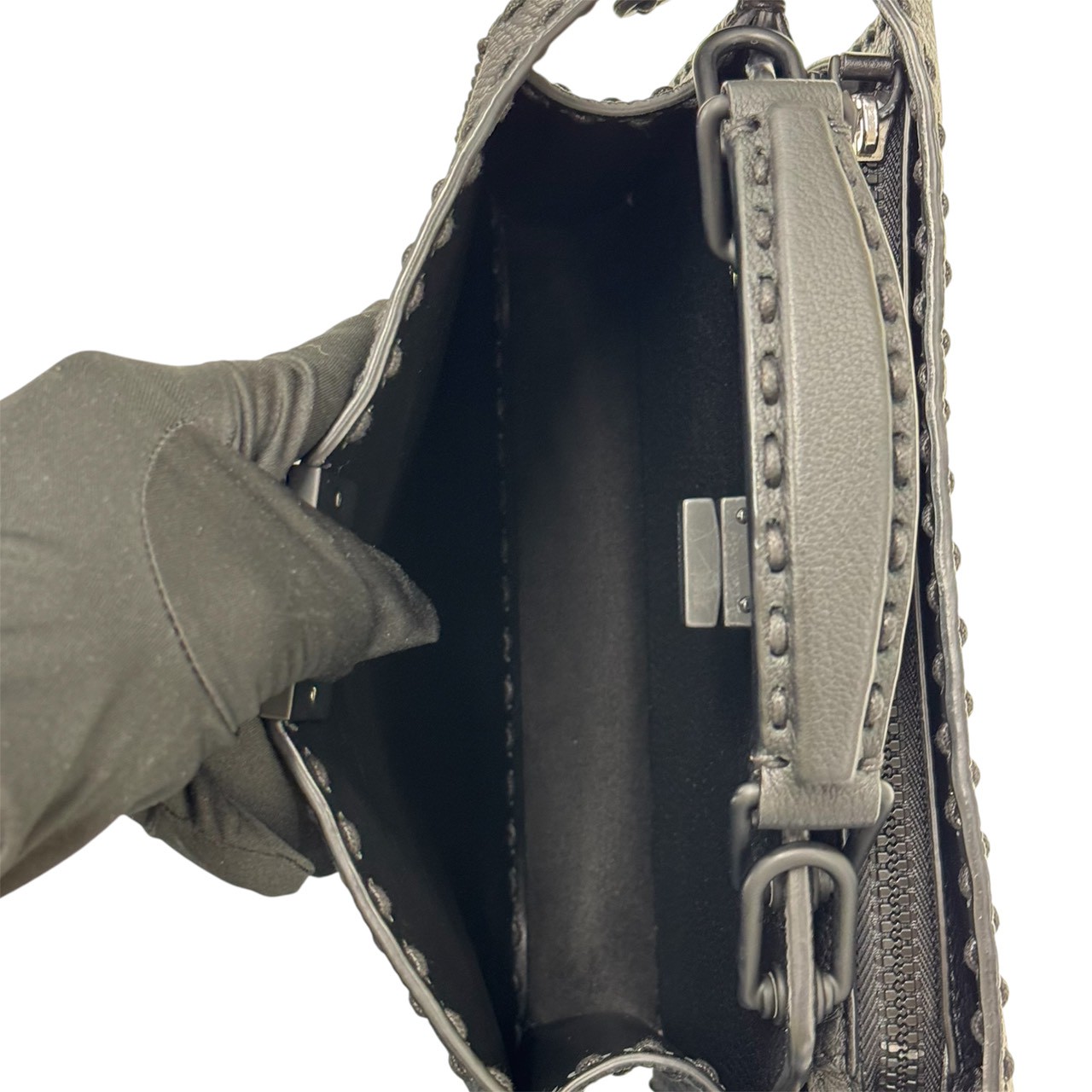 FENDI フェンディ 7VA530 セレリアピーカブー ISeeU スモール ブラック - 画像 (8)