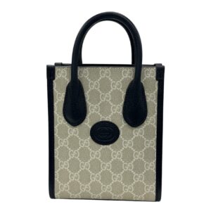 グッチ GUCCI 699406 ミニトート ナチュラル×ネイビー
