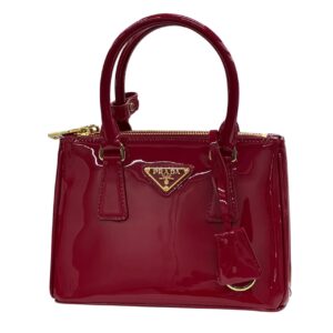 プラダ PRADA 1BA906 トライアングルロゴ ガレリア ミニ レッド