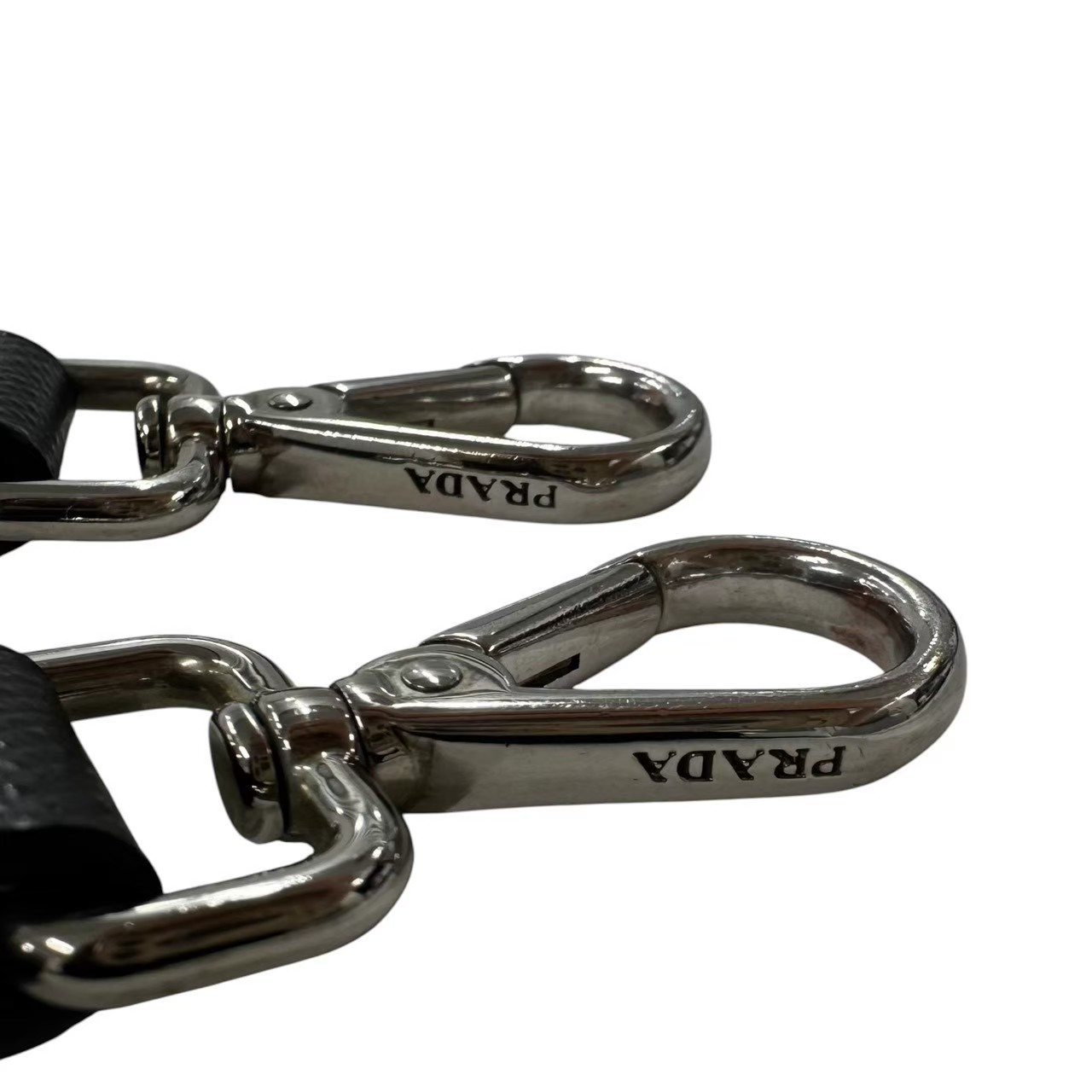 プラダ PRADA 1BA331 トライアングルロゴ スモールブラッシュド トート ブラック - 画像 (17)