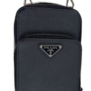 プラダ PRADA  2ZH126 サフィアーノレザー　スマートフォンケース ブラック