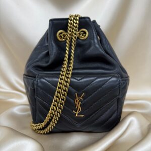 SAINT LAURENT サンローラン 760745 ジョー ナノ キルティング バケット バッグ ブラック