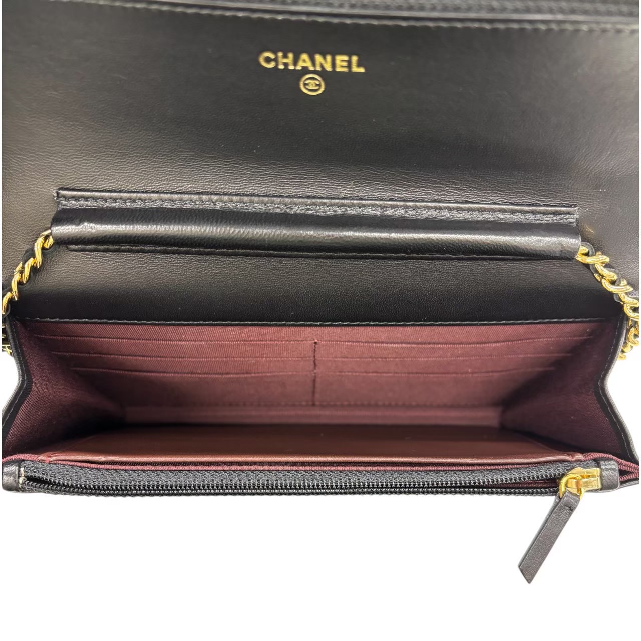 CHANEL シャネル AP0250 マトラッセ チェーンウォレット ゴールド金具 ラムスキン (2018年頃) ブラック - 画像 (16)