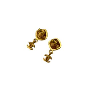 CHANEL シャネル 98A ココマーク チャーム イヤリング ゴールド