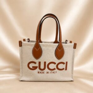 GUCCI グッチ 772144 2WAYハンドバッグ ベージュ × ライトブラウン