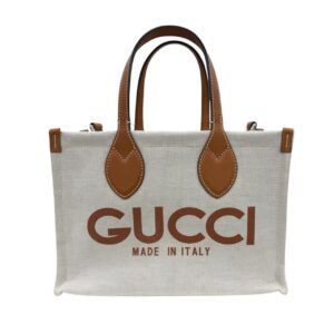 GUCCI グッチ 772144 2WAYハンドバッグ ベージュ × ライトブラウン