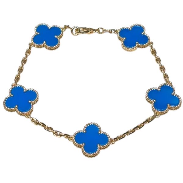 Van Cleef & Arpels 青いブレスレット Van Cleef & Arpels アルハンブラ ブレスレット ブルーアゲート | ODAFUKU