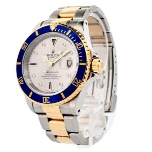 ROLEX ロレックス 16613SG サブマリーナデイト 8Pダイヤ3Pサファイア グレー 1996年頃製造