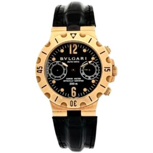 BVLGARI ブルガリ SC38G ディアゴノスクーバ クロノグラフ ブラック