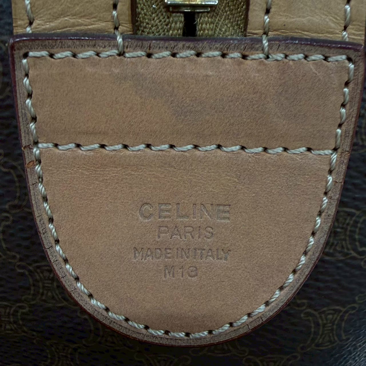 CELINE セリーヌ マカダム ミニボストンバッグ ブラウン - 画像 (13)