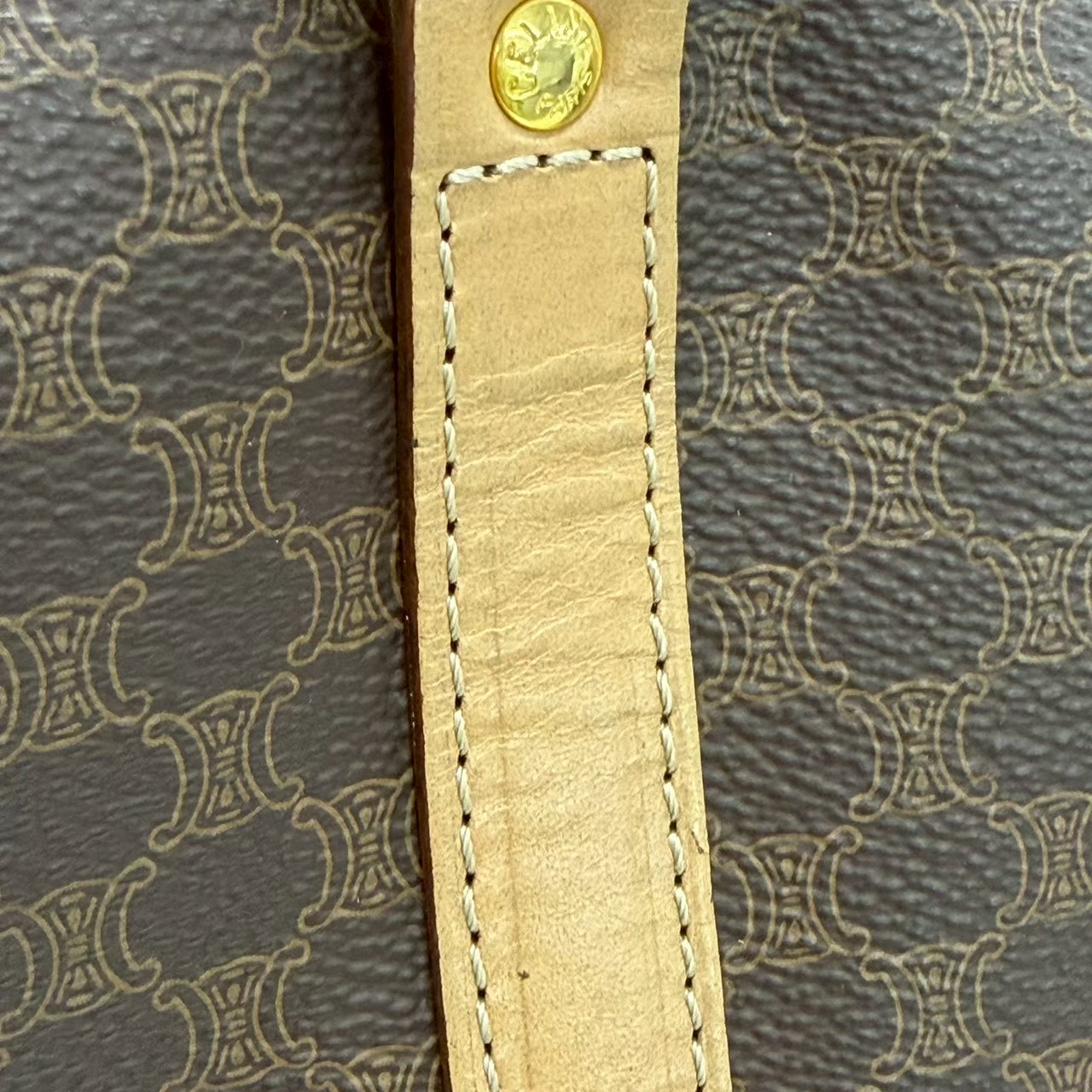 CELINE セリーヌ マカダム ミニボストンバッグ ブラウン - 画像 (11)