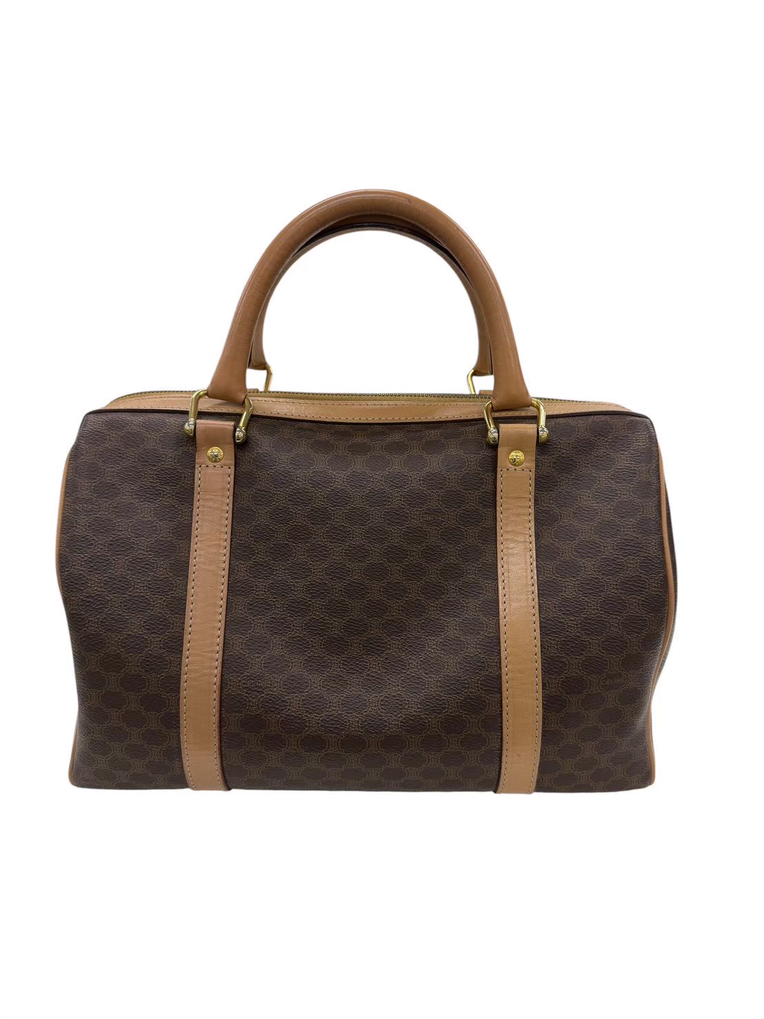 CELINE セリーヌ マカダム ミニボストンバッグ ブラウン - 画像 (3)