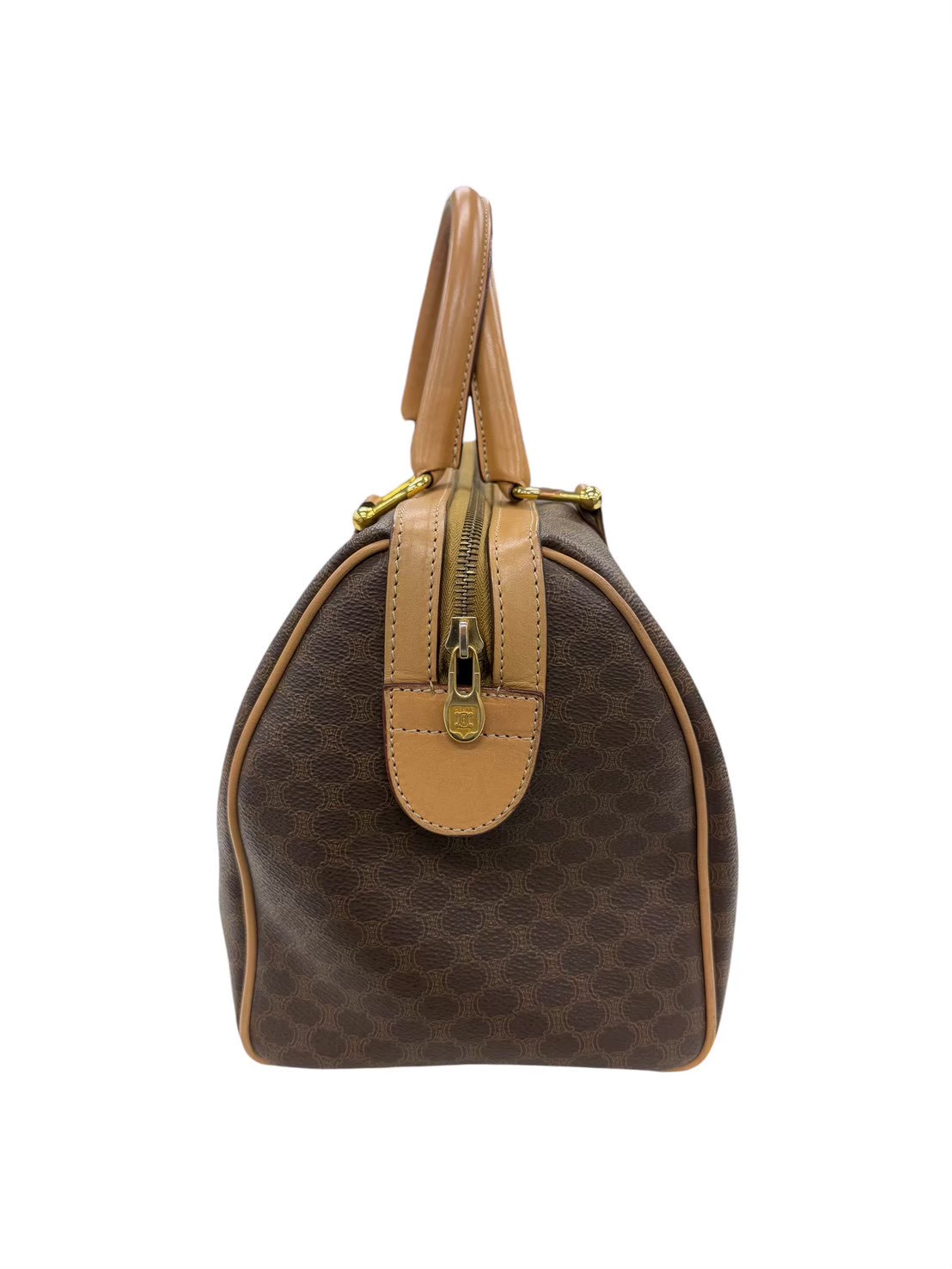 CELINE セリーヌ マカダム ミニボストンバッグ ブラウン - 画像 (4)