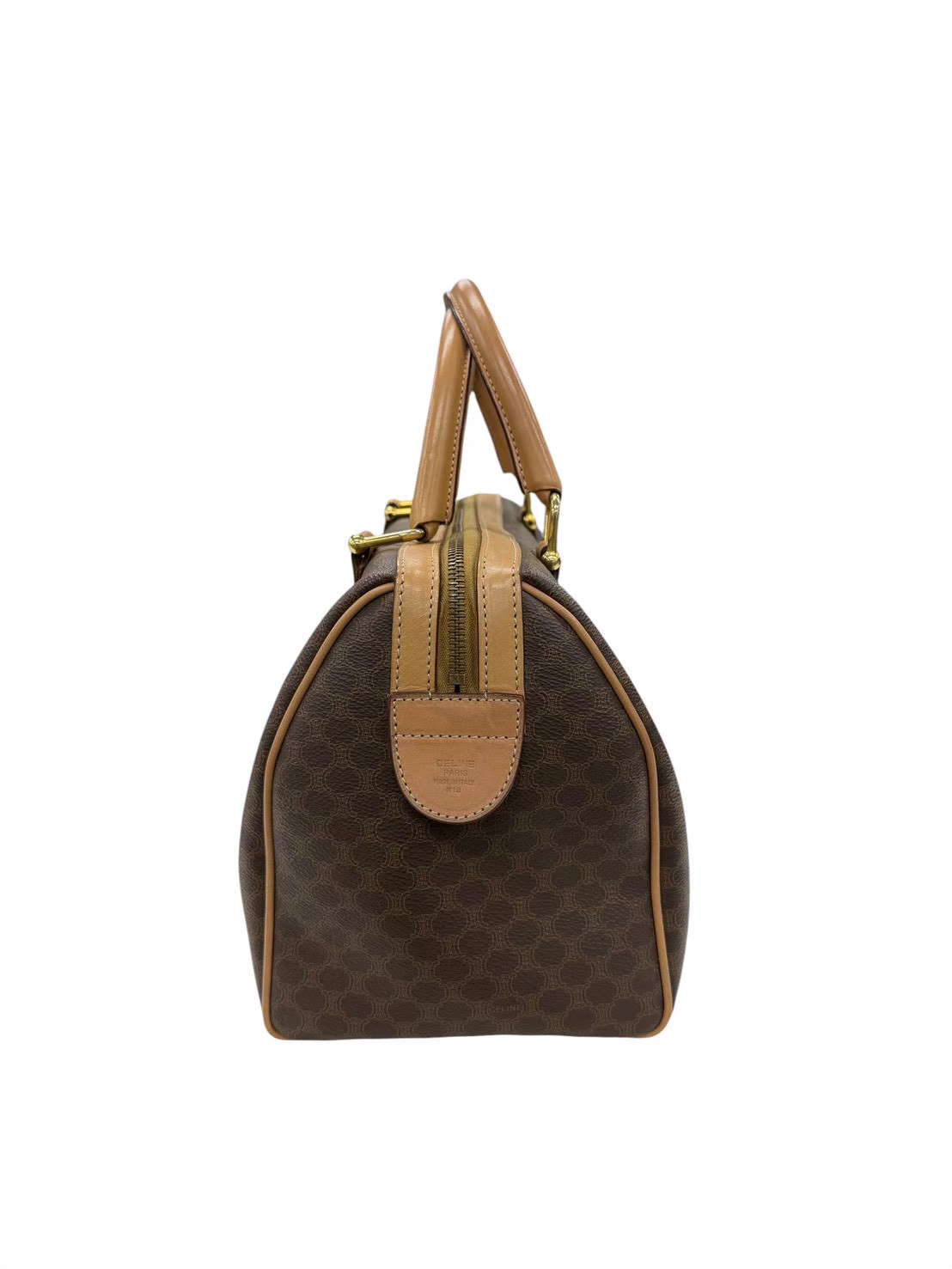 CELINE セリーヌ マカダム ミニボストンバッグ ブラウン - 画像 (5)