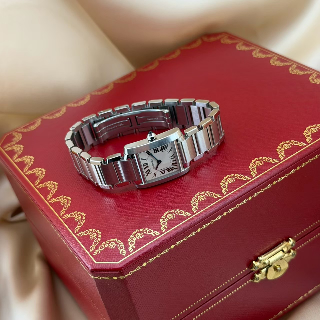 Cartier カルティエ W51008Q3 タンクフランセーズSM ホワイト
