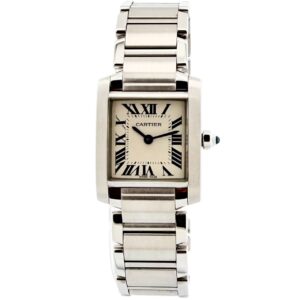 Cartier　カルティエ　W51008Q3　タンクフランセーズSM　ホワイト